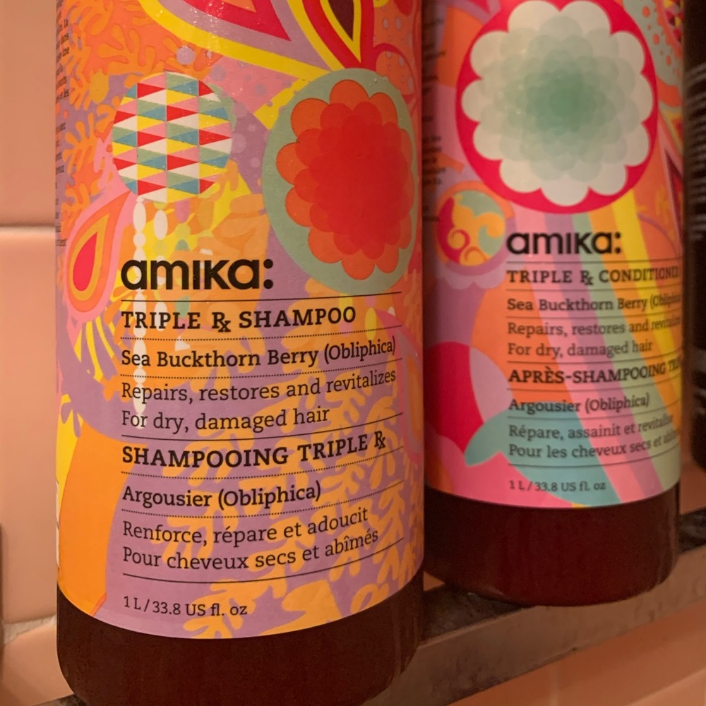 Amika Triple Rx shampoo and conditioner